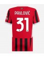 AC Milan Strahinja Pavlovic #31 Domácí Dres pro Dámské 2024-25 Krátký Rukáv